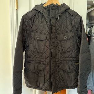 Men’s Ralph Lauren Black Quilted Hooded Jacket